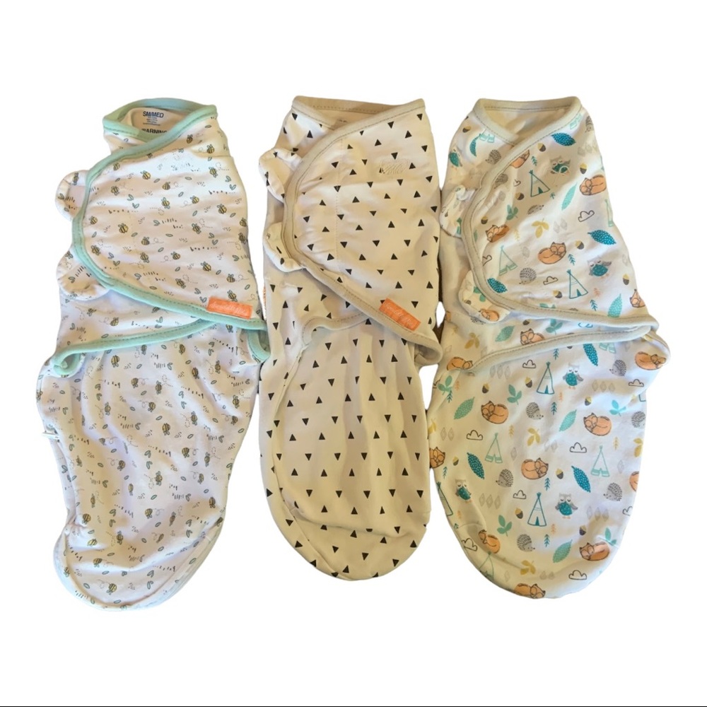 *SOLD* Set of 3 SwaddleMe Velcro Swaddles small/medium - Picture 1 of 5